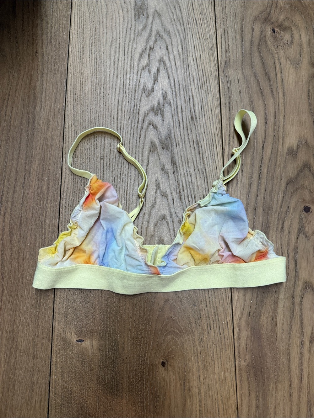 Diane Von Furstenberg for Target Pastel Tie-Dye Bralette with Yellow Band
